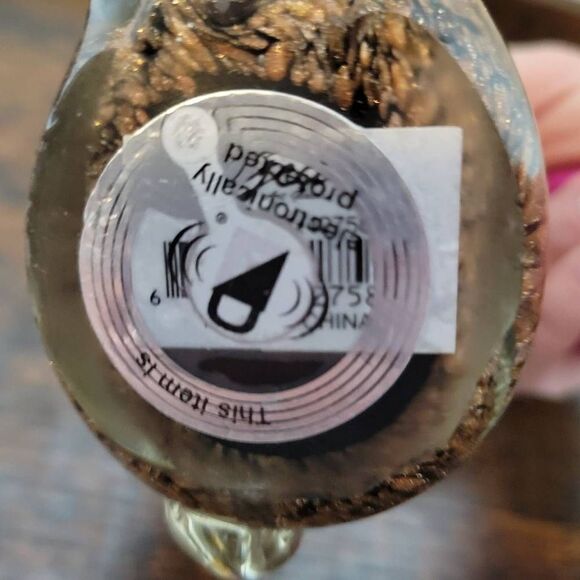 GCA ART GLASS GOLD & BLACK MURANO STYLE HAND MADE DOG FIGURINE 6 1/2" TALL - Picture 4 of 4